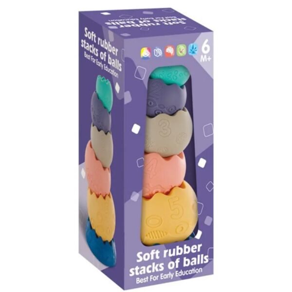 Pops and Paws Educational Soft Rubber Stacking Balls