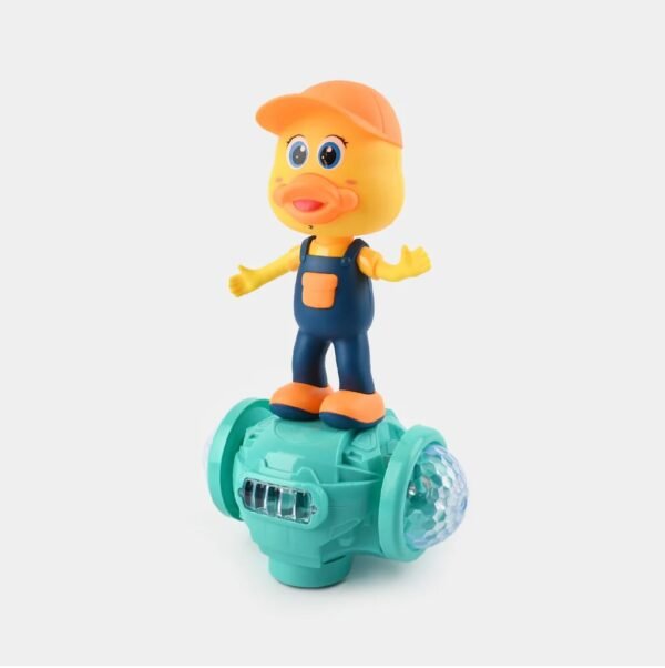 Dancing Toy B /O Colorful Lights Music Rotating Cartoon Duck - Image 4