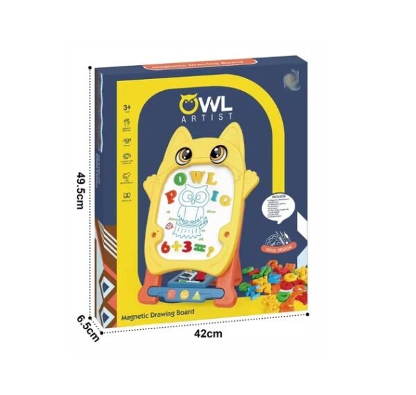 Kids Educational Magnetic Owl Design Drawing Board - Image 4
